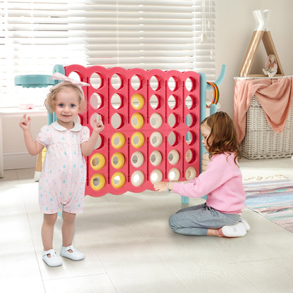 Jumbo 3-in-1 Outdoor Game Set | Connect 4, Basketball and Ring Toss for kids backyard fun