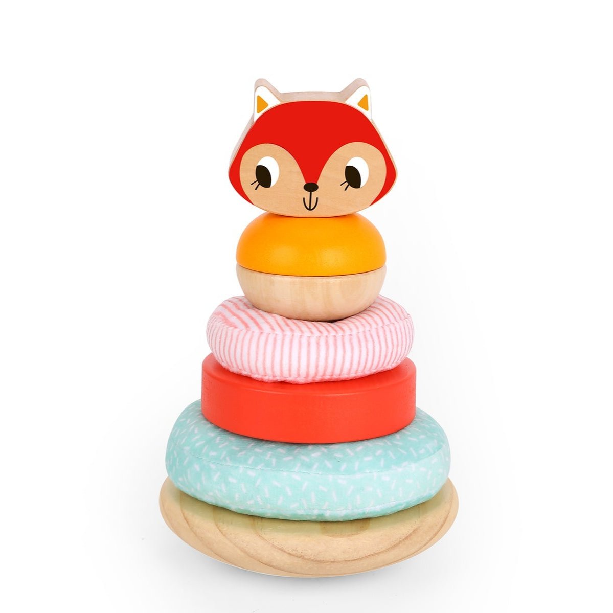 Fox Sensory Stacking Tower for tactile learning and motor skills development in kids.