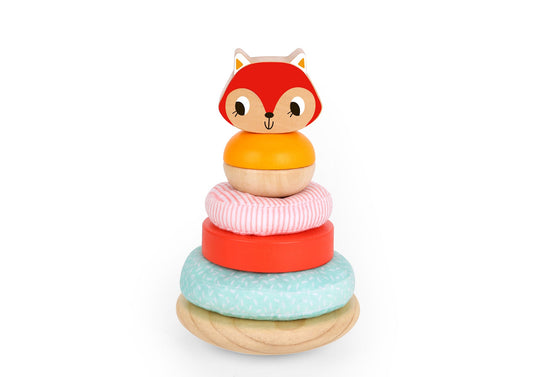 Fox Sensory Stacking Tower for tactile learning and motor skills development in kids.