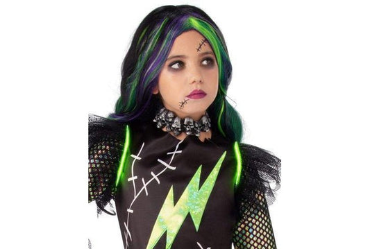 Frankie Girl light-up Halloween costume for kids, perfect for spooky home celebrations.