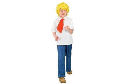 Fred Jones Scooby Doo costume for kids, official Warner Bros design, perfect for playtime.