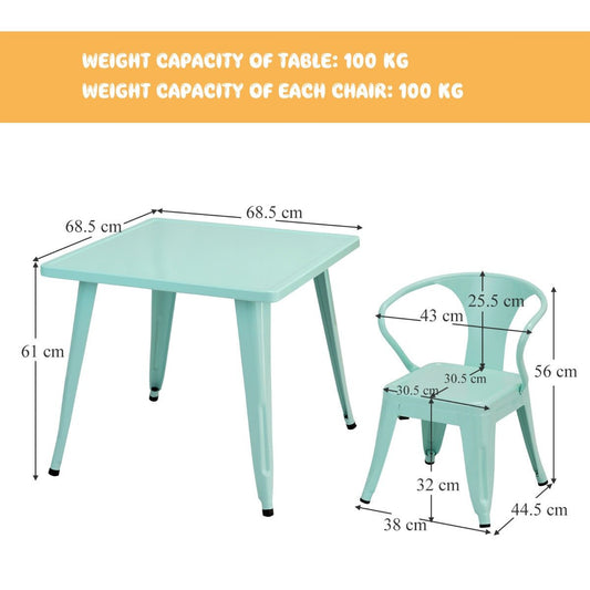 Sky Blue Kid's Table and Chair Set for Play and Learning