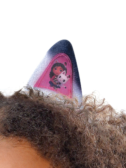 Gabbys Dollhouse pink cat ears headband with shimmering lenticular design for playful dress-up.