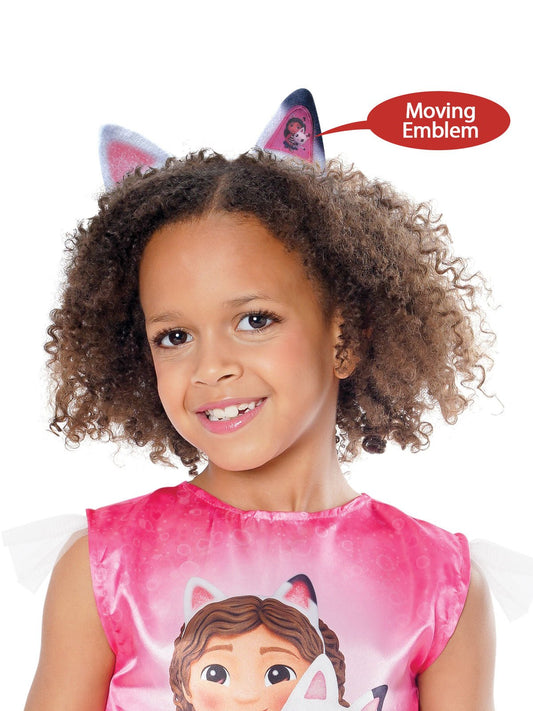 Gabbys Dollhouse Cat Ears Headband - playful lenticular design for kids dress-up fun at home.