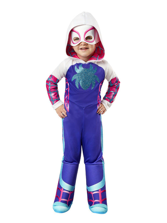 Ghost Spider Marvel Kids Costume | Padded jumpsuit for imaginative play at home. Official design.