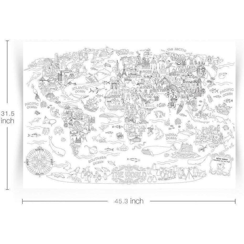 Giant Colouring Poster Pad The World
