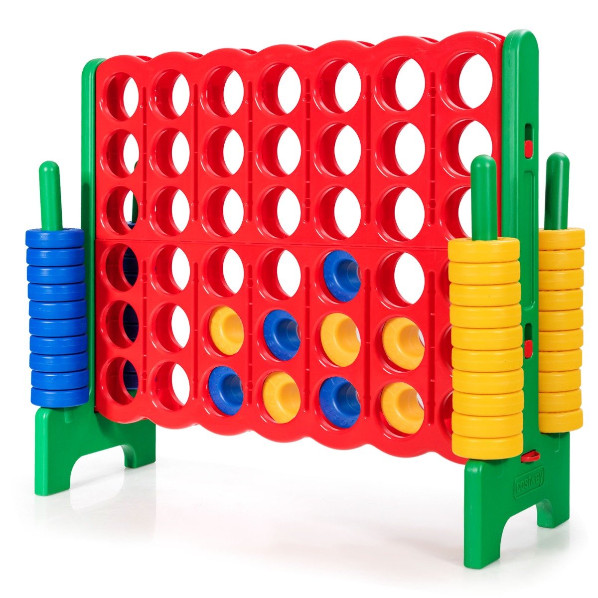 Giant Connect 4 in A Row Game - 42 Jumbo Rings for Outdoor Fun