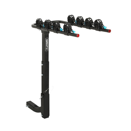 Giantz 4-bike rack with foldable design for 2 towbars, ideal for family adventures.