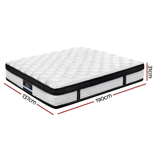 Devon Euro Top Pocket Spring Mattress 31cm Thick Double ideal for childs restful sleep