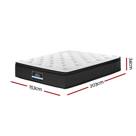 Queen-size Giselle Bedding Eve Euro Top Mattress, 34cm thick for ultimate comfort in kids bedrooms.