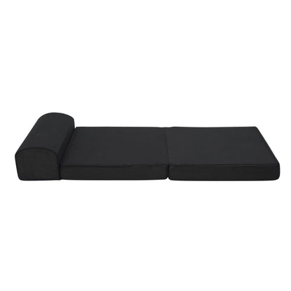 Black folding foam mattress by Giselle Bedding for versatile childrens sleep solutions.