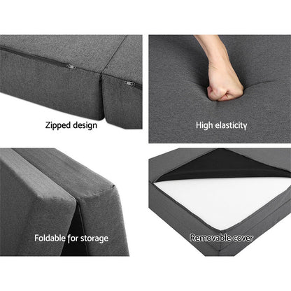 Foldable foam mattress for kids/adults, ideal for Giselle Bedding sofa bed. Comfortable, versatile design.