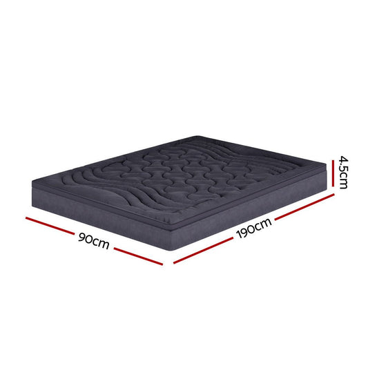 Single Giselle Bedding Mattress Topper Pillowtop - 3-Zone design for childs comfort and support in kids bedrooms.