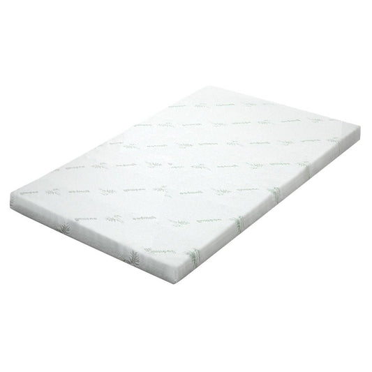 Memory foam mattress topper with cooling gel, 8cm thick, for single kids bed comfort.