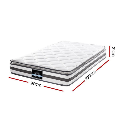 Single Pillow Top Bonnell Spring Mattress (21cm) - ideal kids bed for premium comfort.