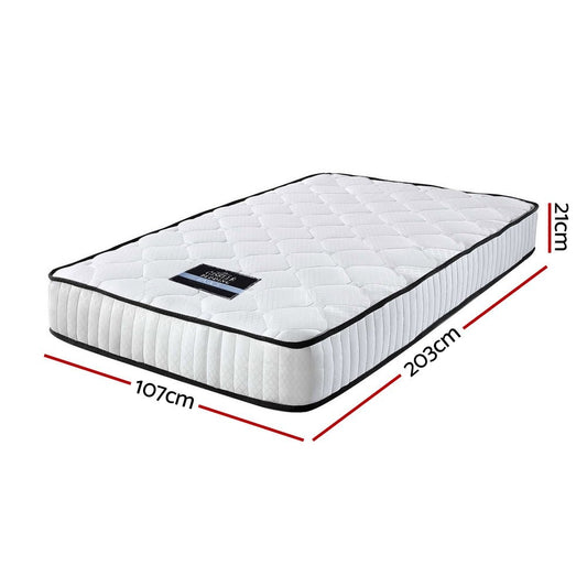 King Single Peyton Pocket Spring Mattress, 21cm thick, for childrens comfortable sleep.