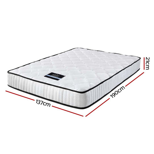 Giselle Bedding Peyton Pocket Spring Mattress, 21cm Thick Double, ideal for childrens beds.