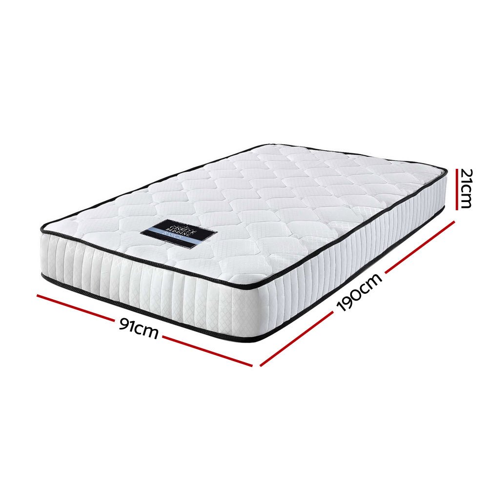 Giselle Bedding Peyton Single Mattress with Pocket Springs for kids comfy sleep.