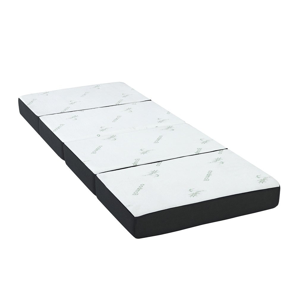 Portable tri-fold foam mattress for kids sleepovers and playdates, 180cm length, convenient storage.