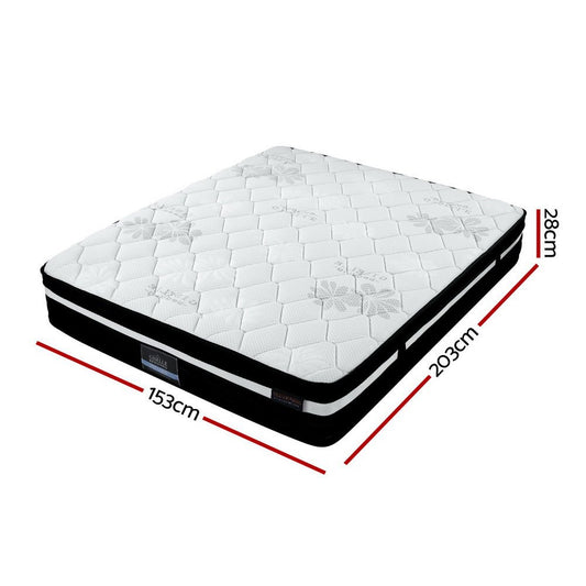 Giselle Bedding Regine Euro Top Pocket Spring Mattress 28cm Thick - Queen | Premium mattress for children, 28cm thick