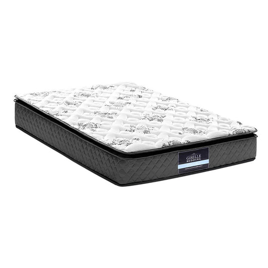 King single pillow top mattress with Bonnell springs, 24cm height, ideal for childrens comfort.