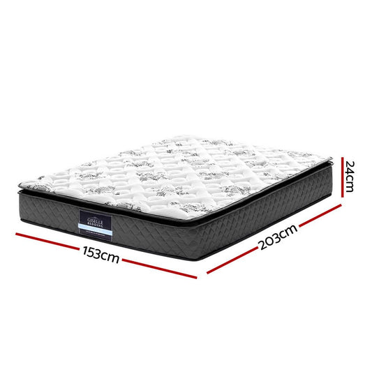 Queen-size 24cm thick Rocco Bonnell Spring Mattress by Giselle Bedding, ideal for childrens comfort.