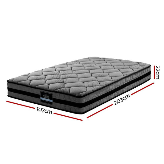 Wendell Pocket Spring Mattress 22cm King Single size for childrens bedroom comfort.