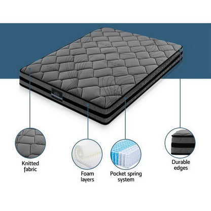 Wendell Pocket Spring Mattress 22cm Thick King Single, ideal for kids cozy sleep.