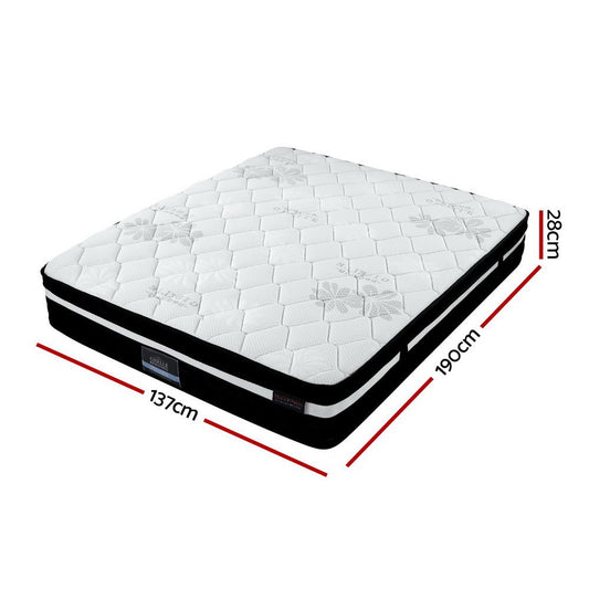 Extra firm 7-zone pocket spring mattress ideal for childrens bed | 28cm thickness for comfort.