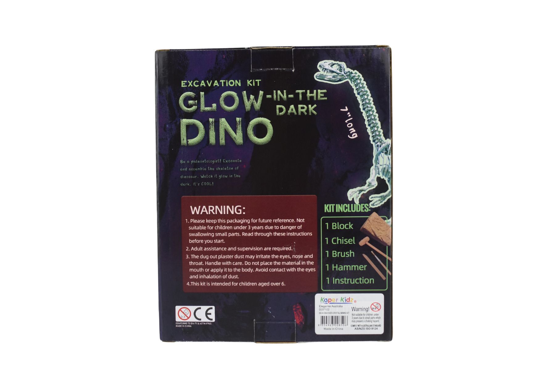 Glow In The Dark Diplodocus Excavation Kit - Kids Mega Mart