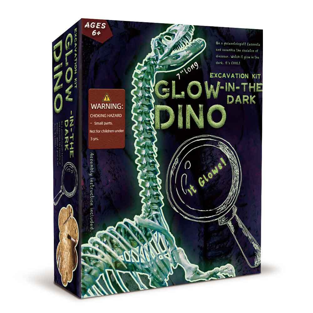 Glow In The Dark Diplodocus Excavation Kit - Kids Mega Mart