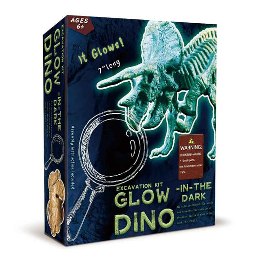 Kaper Kidz Glow-in-the-Dark Triceratops Kit - Excavation fun for kids 6+ at home.