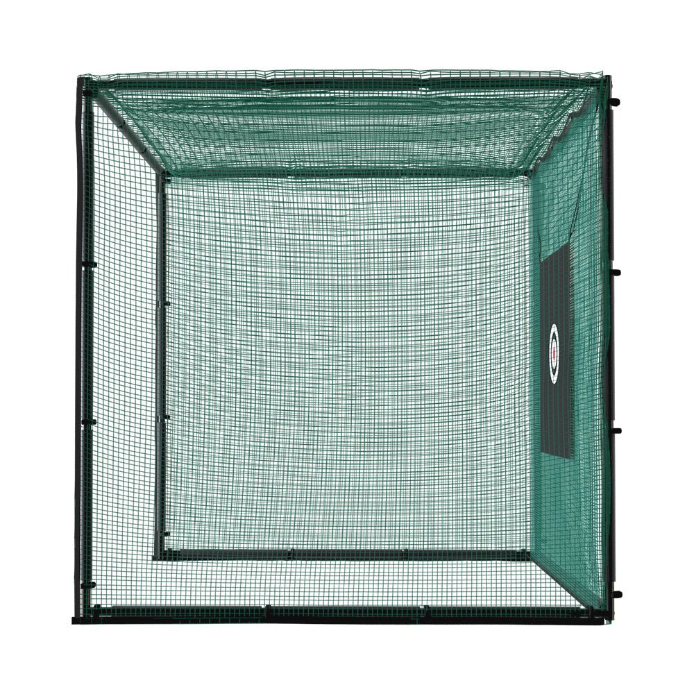 3M hitting net with sturdy steel frame for golf, football, and baseball training at home.