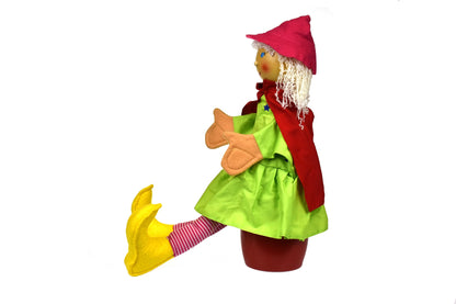 Charming Good Witch hand puppet for imaginative play, ideal for childrens magical storytelling.