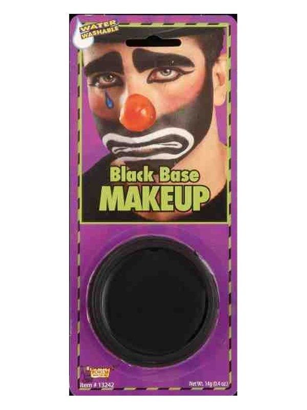 Black clown grease makeup ideal for childrens costume parties, Halloween, and theatrical performances.