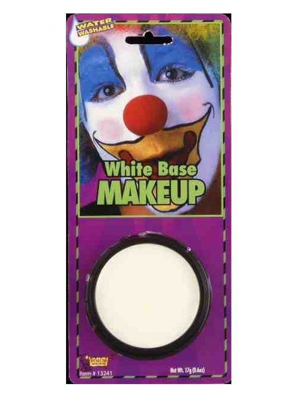 Colorful grease palette for kids clown face makeup at home, in white. Easy application.