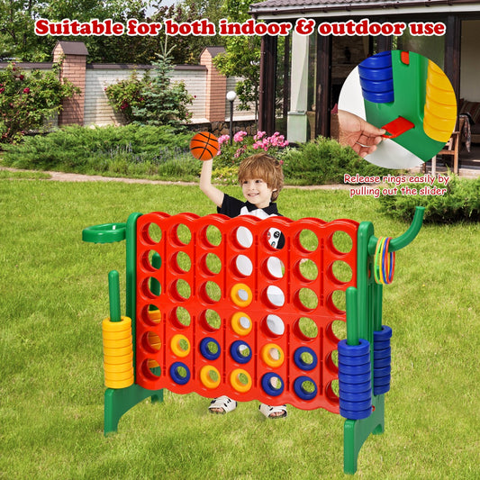 Giant 4-in-1 Outdoor Game Set for Kids and Adults | Versatile set for fun backyard play.