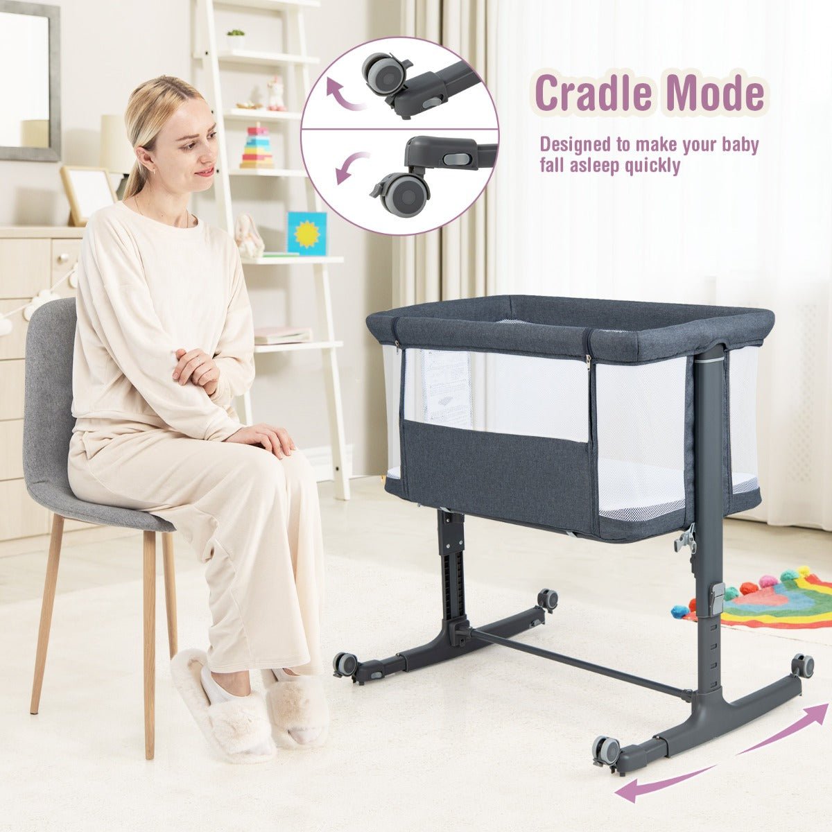 Multifunctional Baby Bassinet and Playpen