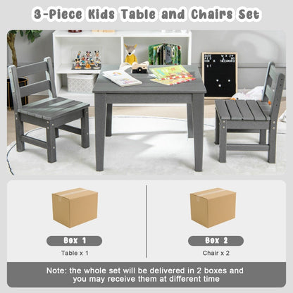 Grey Kids Table & Chairs Set: Where Imagination Thrives