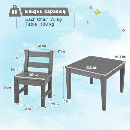 Quality and Comfort Combined: Grey Kids Table Set