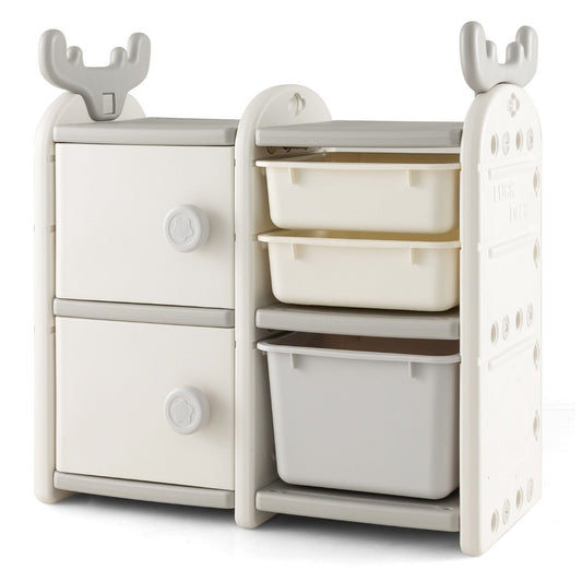 Sleek Grey Storage for Kids' Treasures