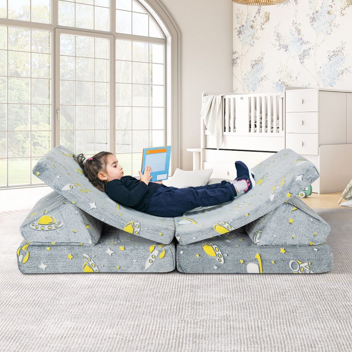 Modular Grey Space Play Sofa