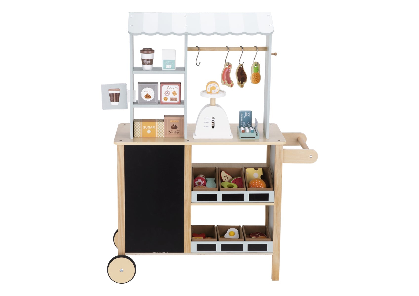 Colorful grocery store playset for imaginative play, perfect for kids home entertainment.