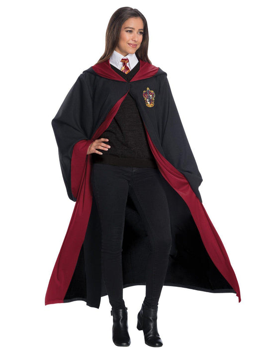 Gryffindor adult robe, official Harry Potter costume for authentic wizarding experience at home.