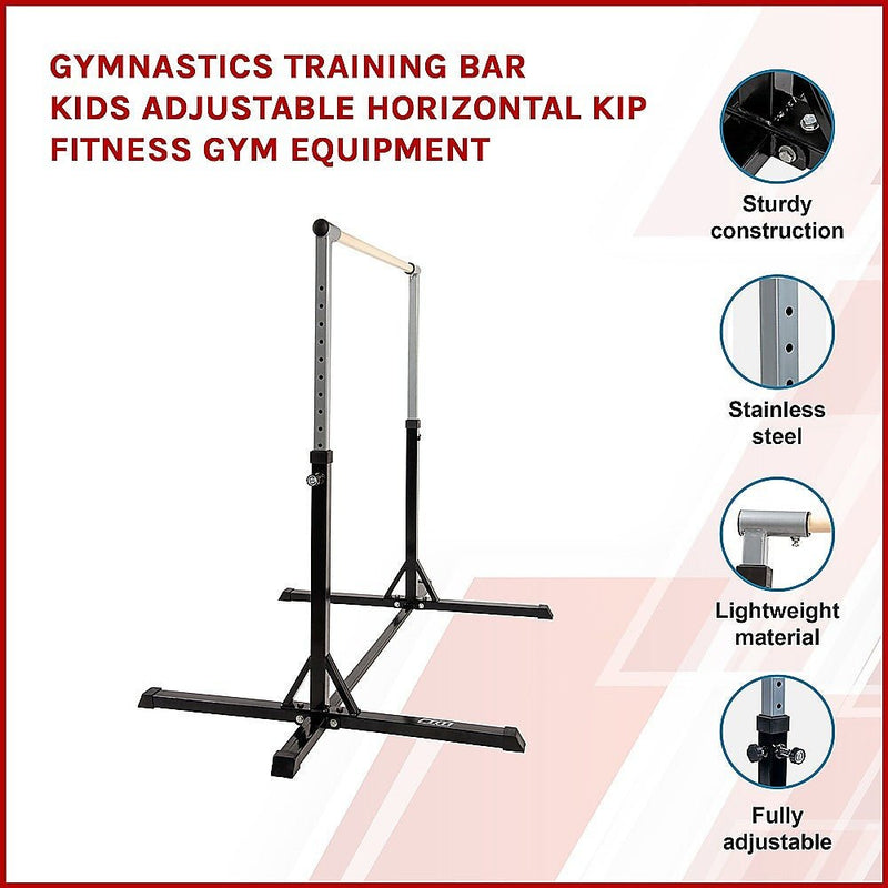 Gymnastics Training Bar Kids Adjustable Horizontal Kip Fitness Gym Equipment