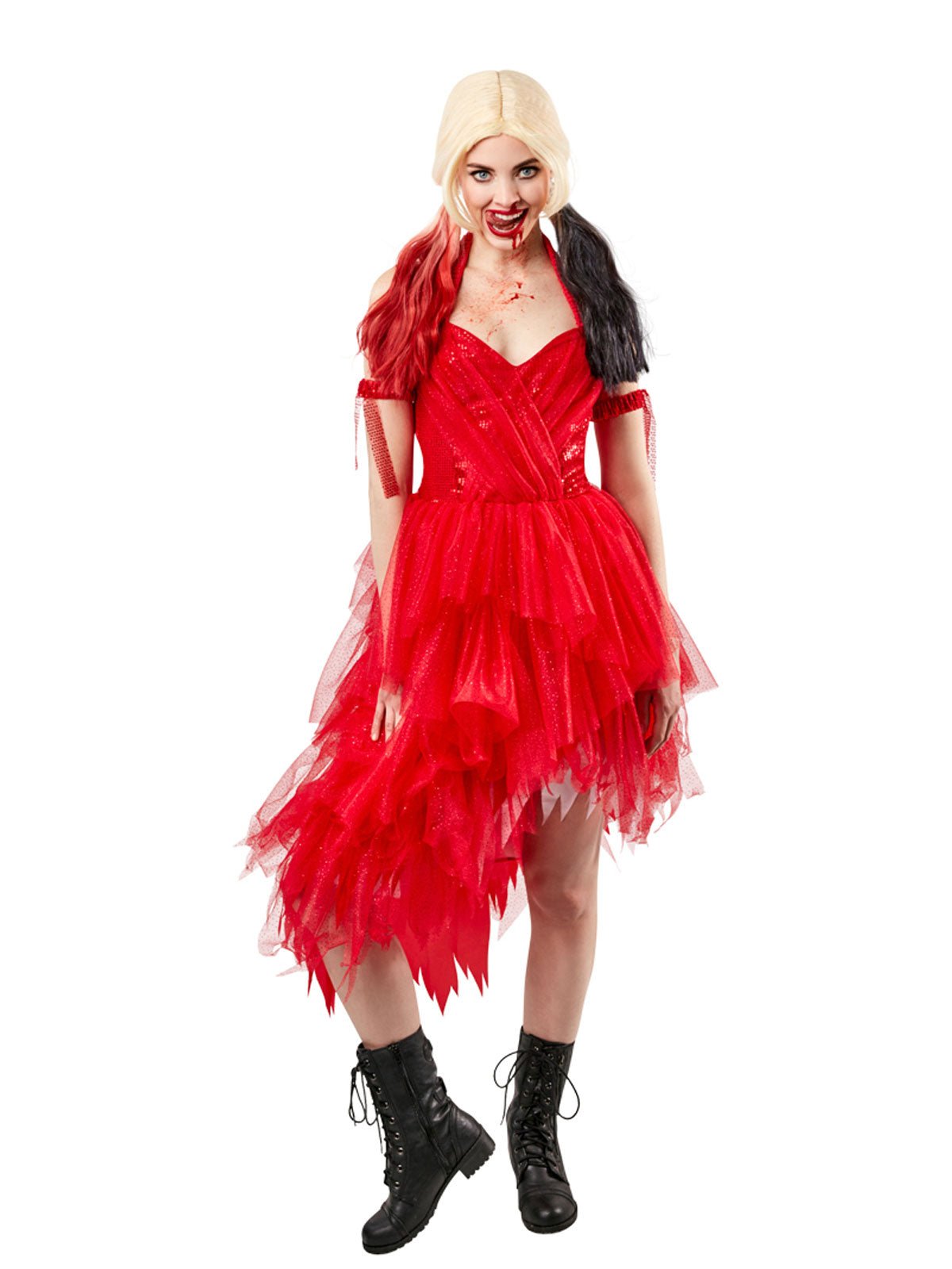 Shop the Look: Harley Quinn Red Dress Costume for Adults