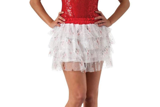 DC Comics Harley Quinn glitter tutu skirt for adults, ideal for fun kids dress-up.