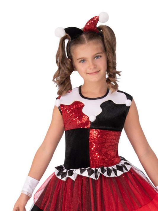 Harley Quinn Kids Tutu Costume - Authentic DC Comics Outfit for fun dress-up at home