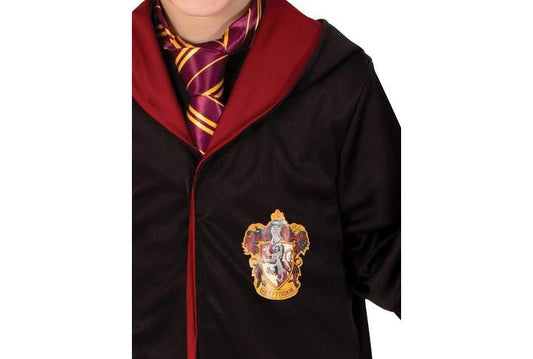 Gryffindor robe costume for kids, ideal for playing pretend at home or magical costume parties.