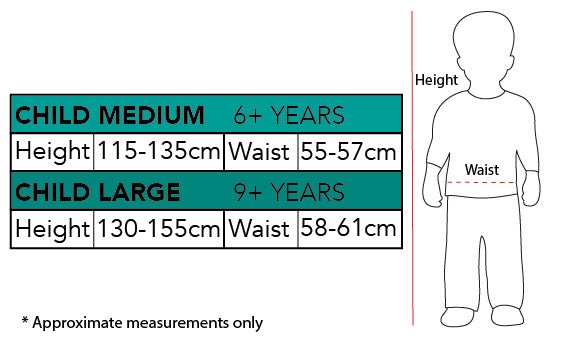 Measurements Harry Potter Photoreal Robe Kids